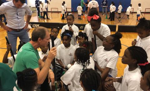 Read more about the article Badges on the Blue Line: The Ripken Foundation Partners with the Dallas Stars to Unite Youth and Law Enforcement Through Hockey